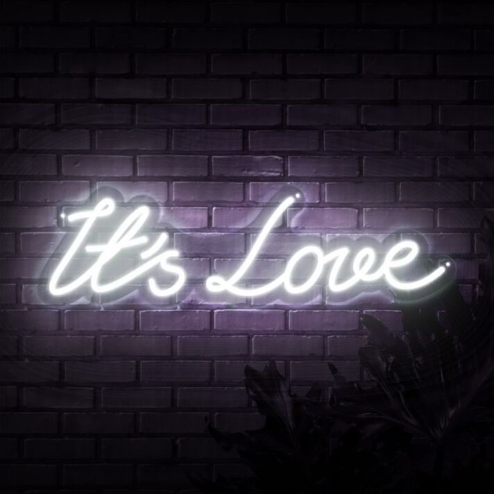 It's Love Neon Sign for Romantic and Loving Spaces