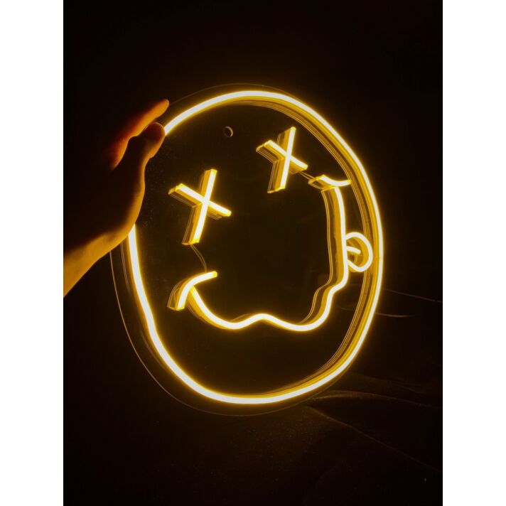 Nirvana Smile Crazy Neon Sign for Music Lovers