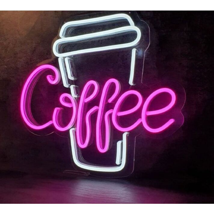 Coffee Cup Restaurant Cafe Coffee Shop Neon Sign for Cafes and Coffee Lovers