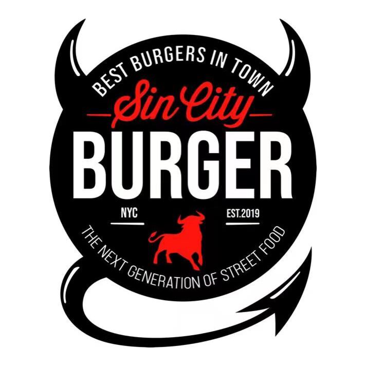 Sincity Burger Outdoor Neon Sign for Restaurants and Fun Spaces