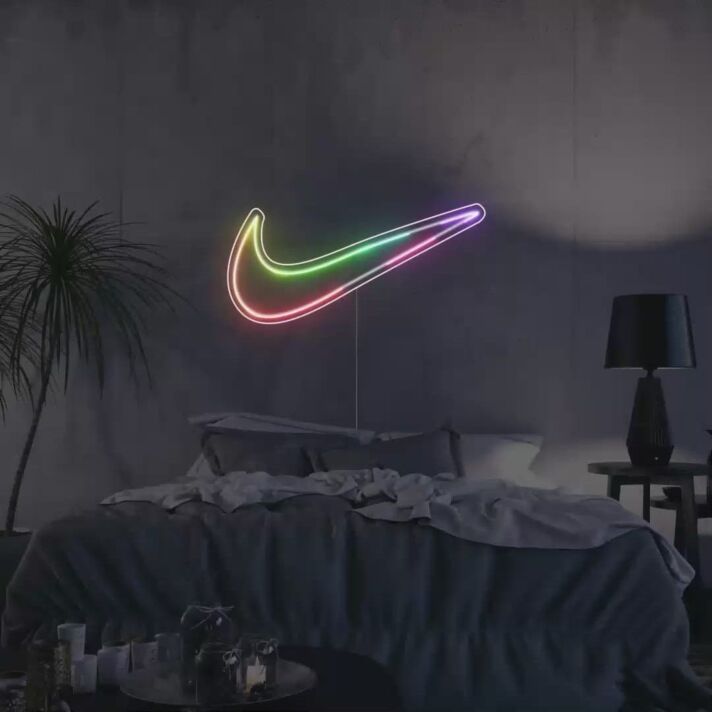 Sneaker Swoosh Neon Sign for Fashion and Fun Spaces