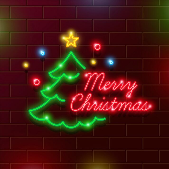 Merry Christmas Neon Sign for Holiday Decor
