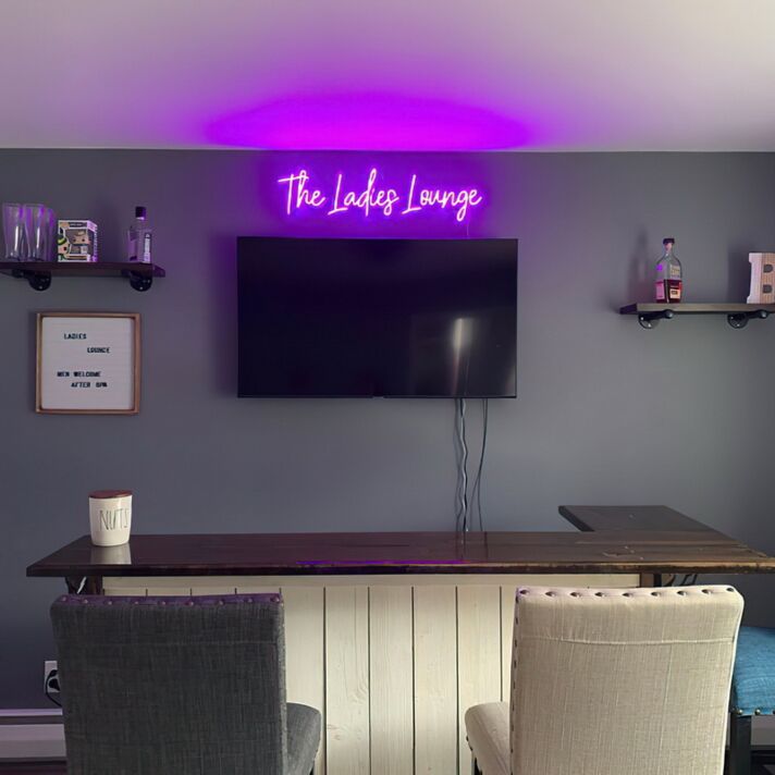 The Ladies Lounge Neon Sign for Social and Fun Spaces