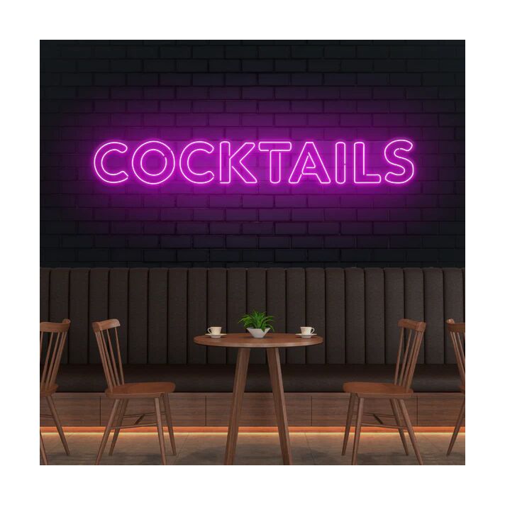 LED Neon Cocktail Sign Bar Wall Decor for Bars and Social Spaces
