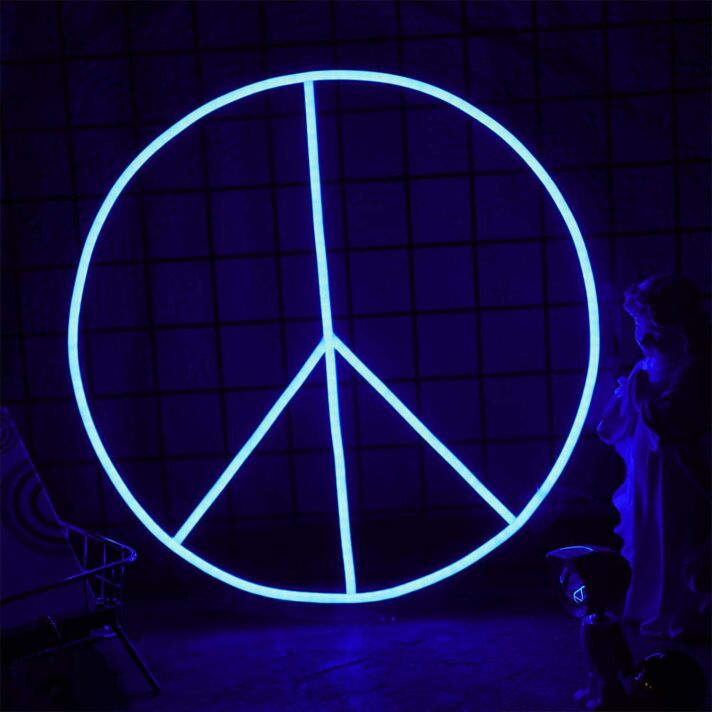 Peace Neon Sign for Peaceful and Positive Spaces