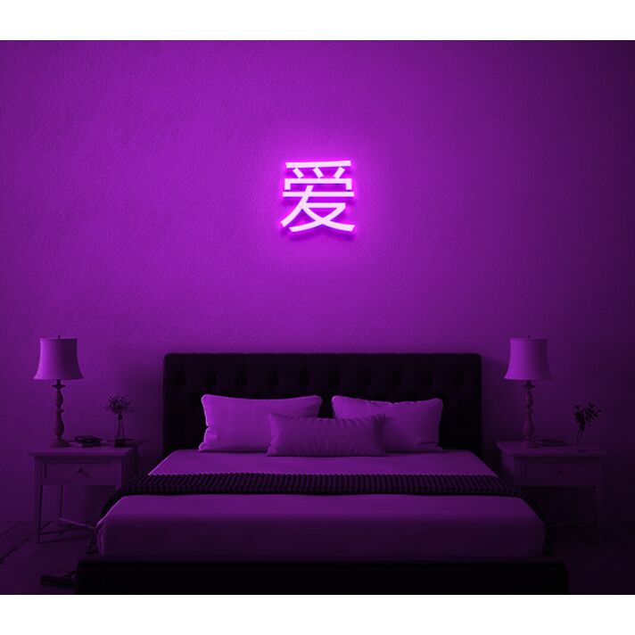 Japanese Love Neon Sign for Cultural and Romantic Spaces