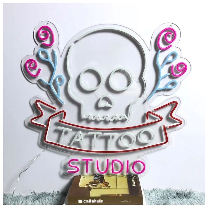Tattoo And Skull Neon Sign for Tattoo Studios
