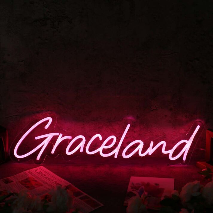 Graceland Red Neon Sign for Music Lovers