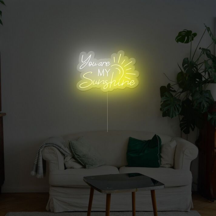 You Are My Sunshine Neon Sign for Positive and Loving Spaces