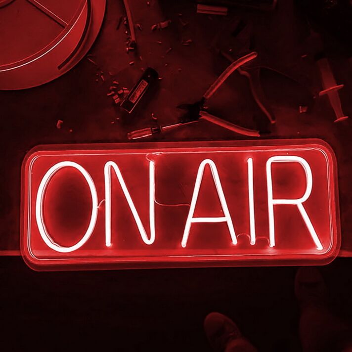 On Air Neon Sign for Studios and Broadcasting Spaces