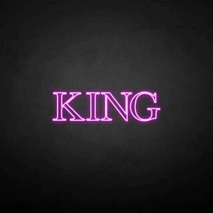 KING' neon sign