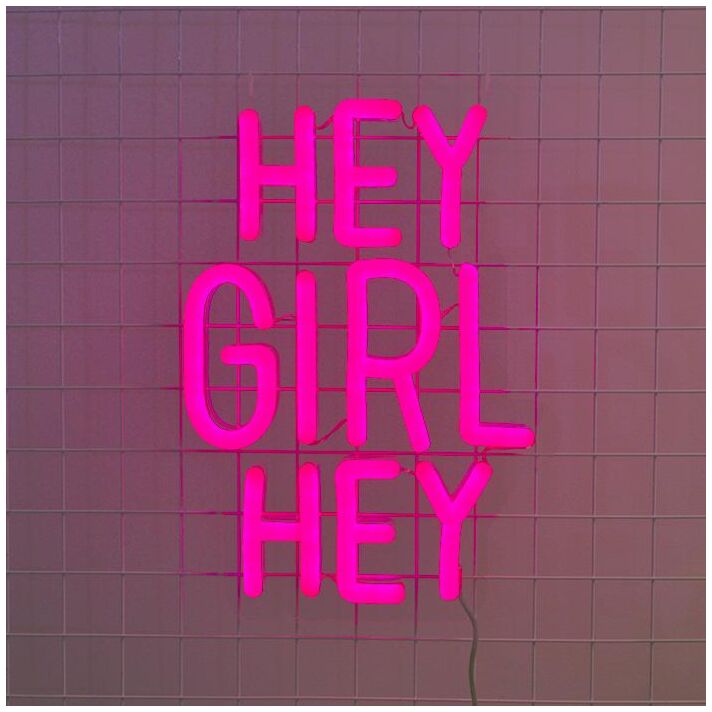 Hey Girl Hey Neon Sign brings friendly vibes to girls' rooms
