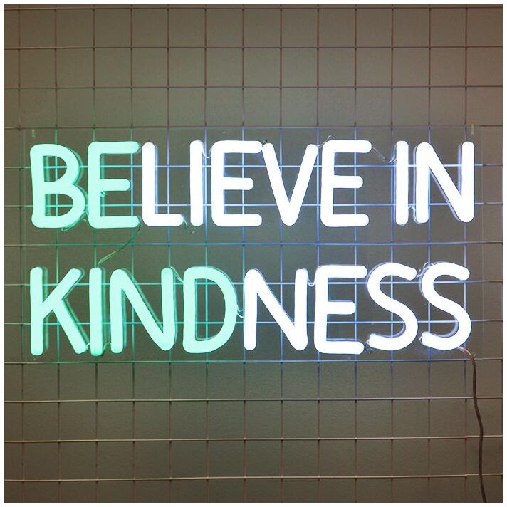 Believe In Kindness Neon Sign adds positivity to any space
