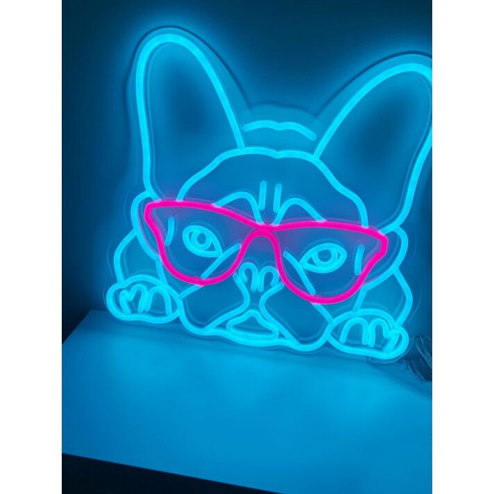 Frenchie Love Neon Sign perfect for pet lovers' spaces