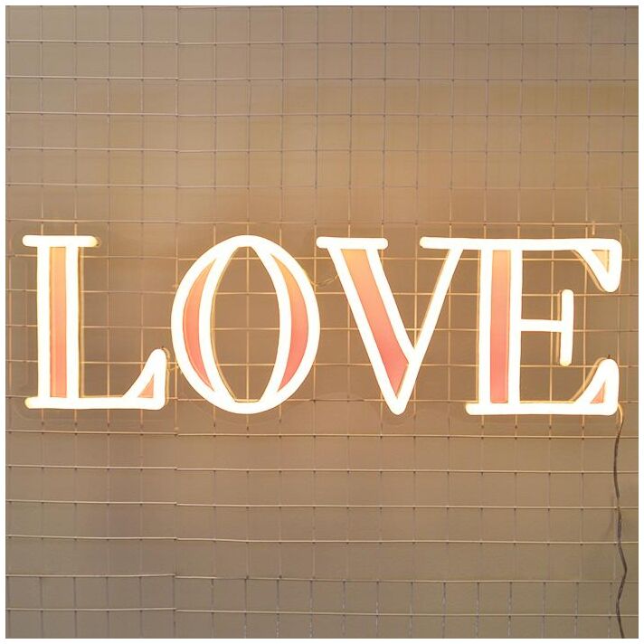 Love Neon Sign creates a loving atmosphere