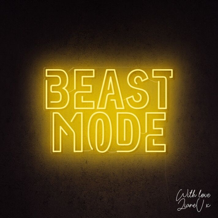 Beast Mode Lianev Collection Neon Sign inspires strength and power