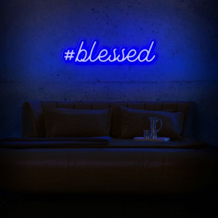 Blessed Neon Sign adds a spiritual touch to any space