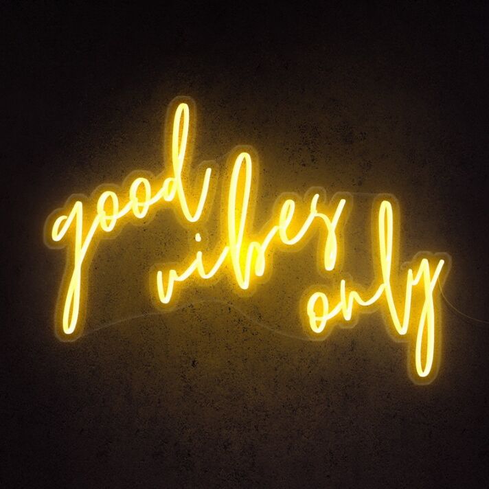 Good Vibes Only Neon Sign adds positivity to any room
