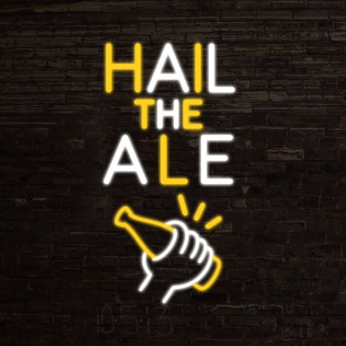 Hail The Ale Neon Sign ideal for pubs and bars