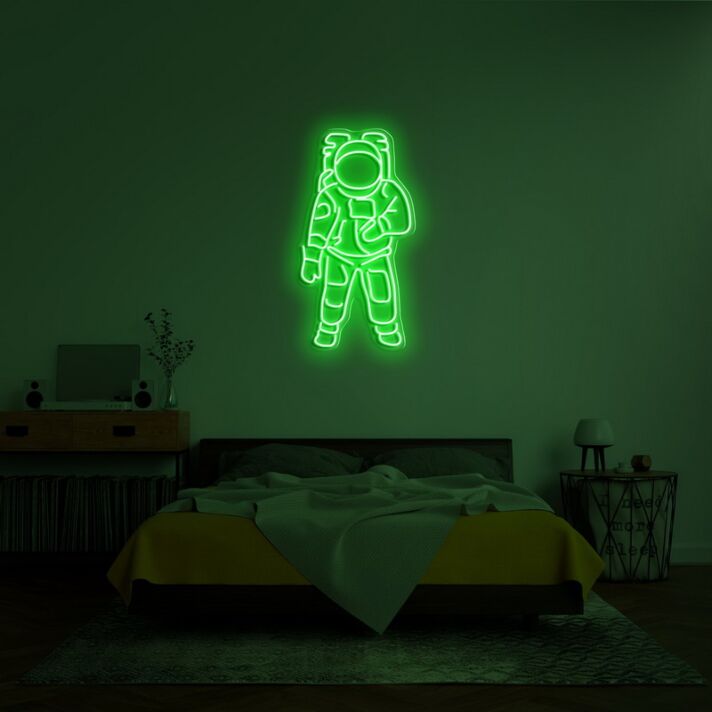 Astronaut Neon Sign for Space Themed Rooms