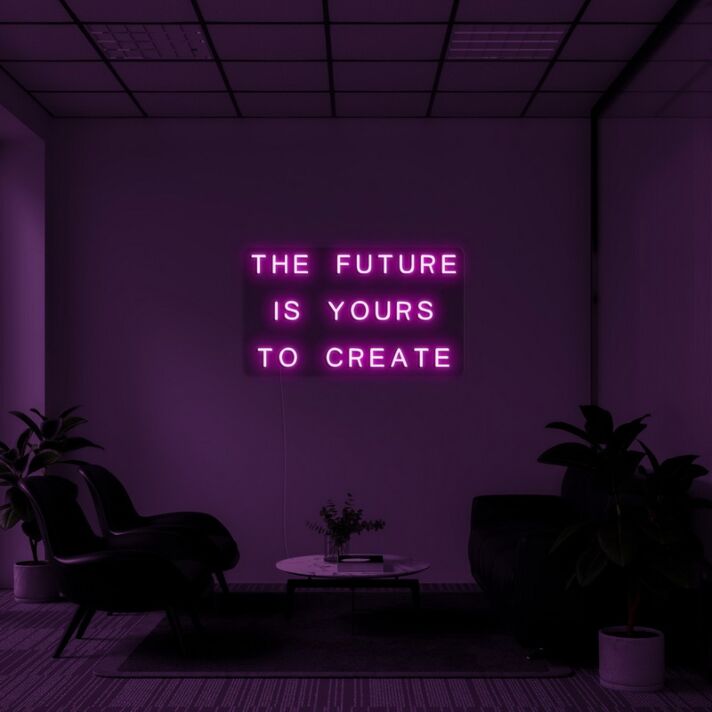 The Future Is Yours Neon Sign for Inspirational Decor