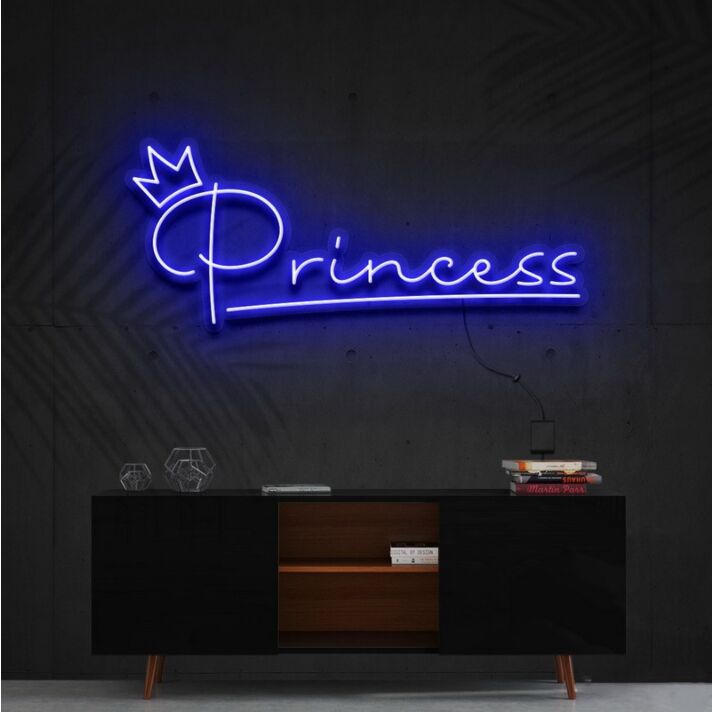 Princess Neon Sign for Kids and Girls Rooms