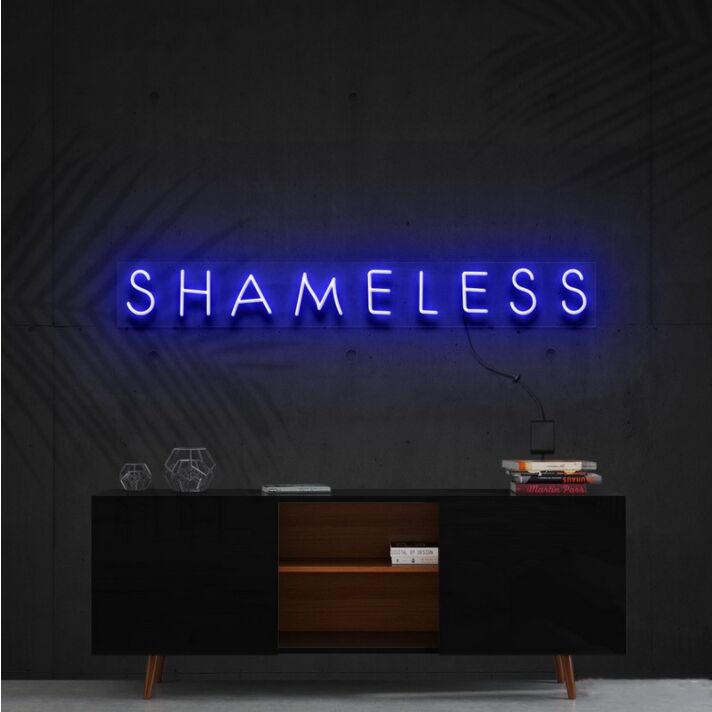 Shameless Neon Sign for Bold Statements
