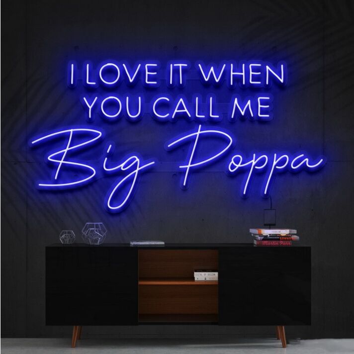 Call Me Big Poppa Neon Sign for Music and Pop Culture Lovers