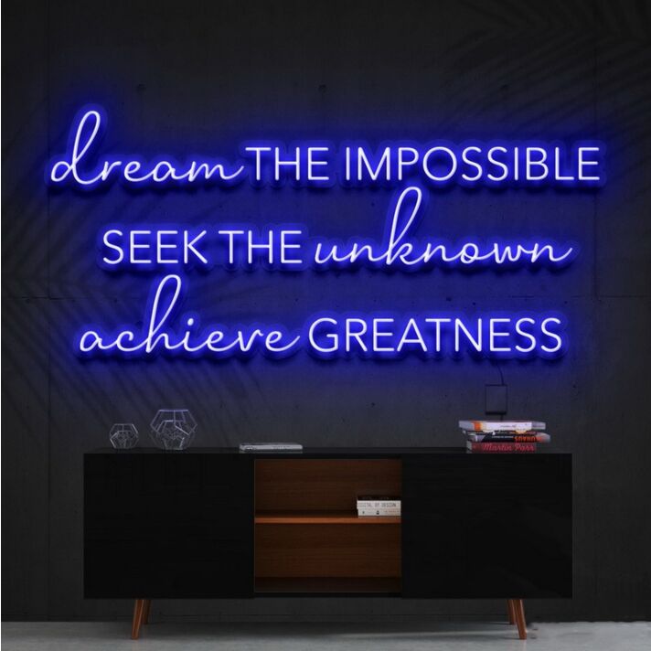 Dream The Impossible Neon Sign for Inspirational Spaces