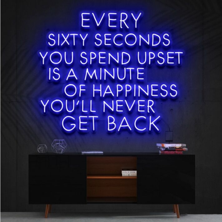 Every Sixty Seconds Neon Sign for Motivational Spaces