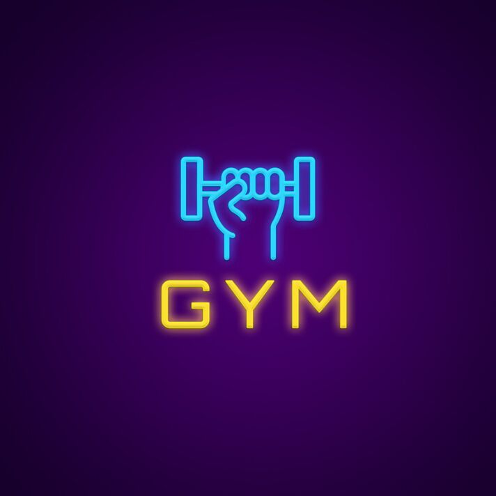 Gym Neon Sign for Fitness Studios
