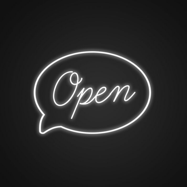 Open Neon Sign for Retail Spaces