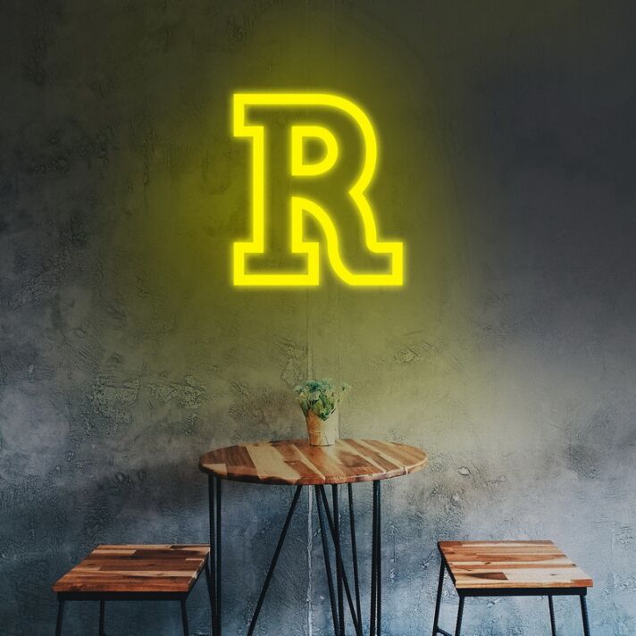 Letter R Neon Sign for Custom Names