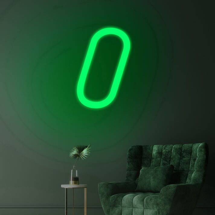 Letter O Neon Sign for Customization