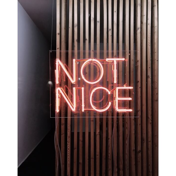 Not Nice Neon Sign for Bold Statements