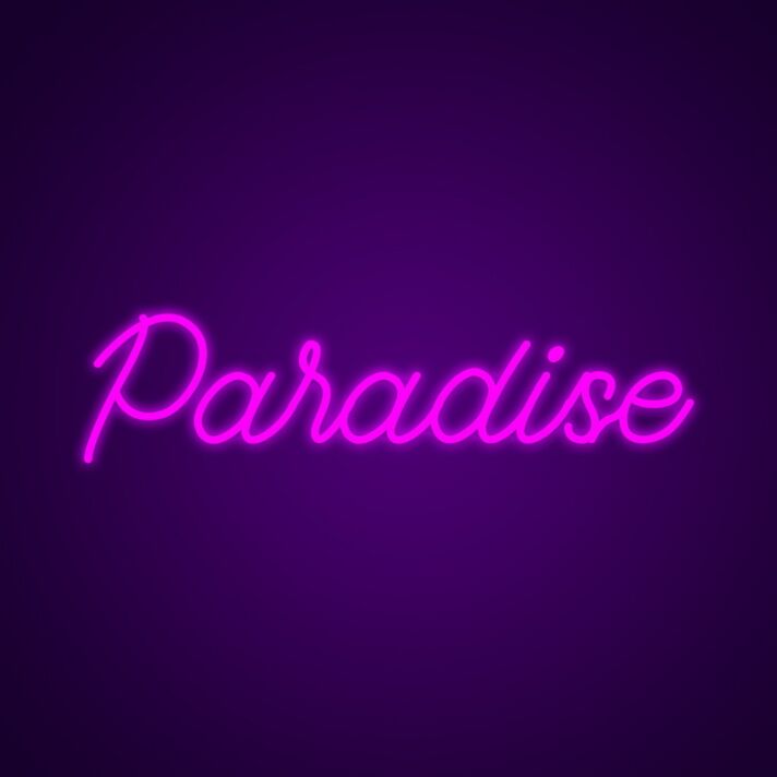 Paradise Neon Sign for Tropical Themes
