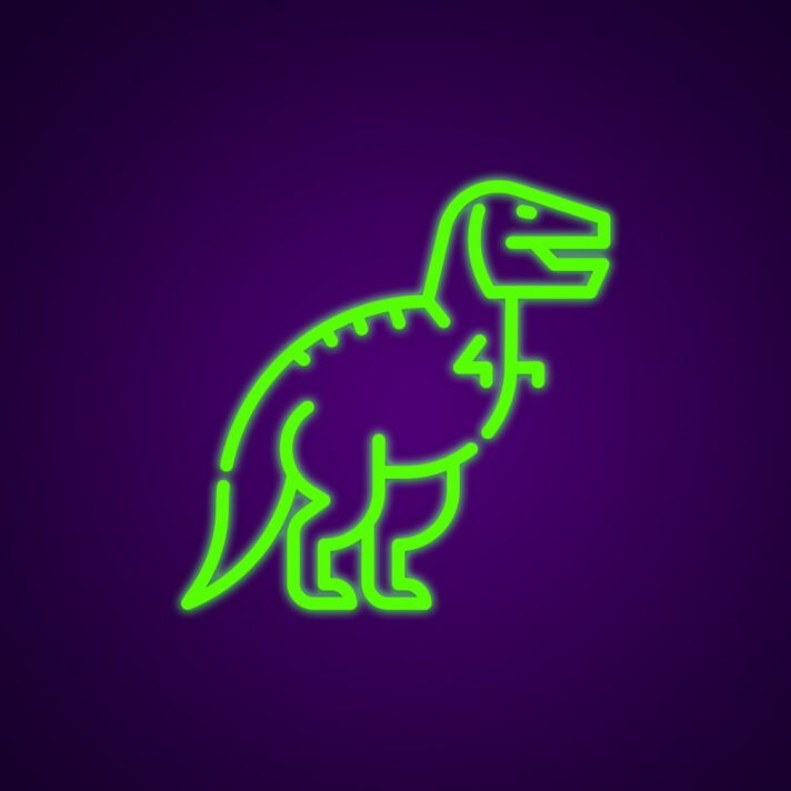 Dinosaur Neon Sign for Kids Rooms