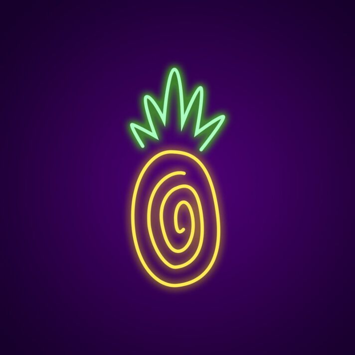 Pineapple Neon Sign Create a tropical vibe in your kitchen or bar