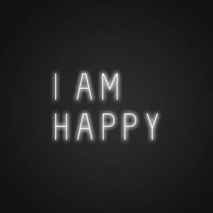 I Am Happy Neon Sign Spread happiness with this cheerful sign