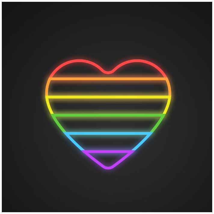 Heart Flag Neon Sign Show your love with this heart flag sign