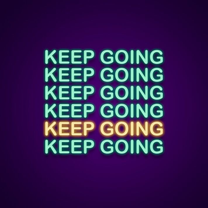 Keep Going Neon Sign Motivate yourself with this encouraging sign