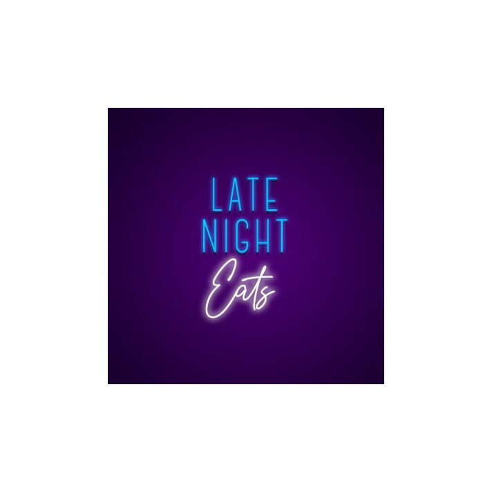 Late Night Eats Neon Sign Perfect for late-night diners