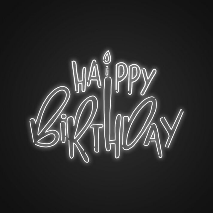 Happy Birthday Neon Sign Celebrate birthdays with this cheerful sign