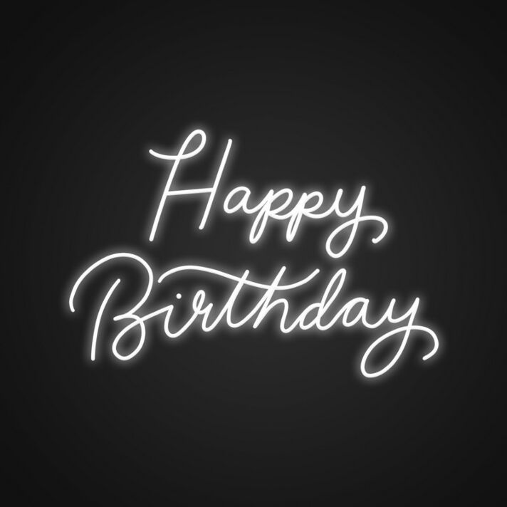 Happy Birthday Neon Sign Celebrate birthdays with this cheerful sign