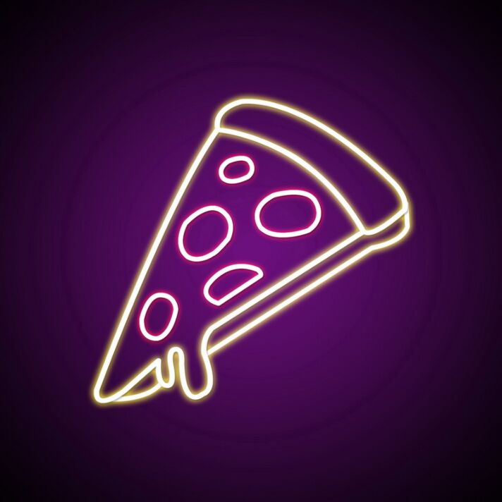 Pepperoni Pizzas Neon Sign Ideal for pizzerias and food lovers