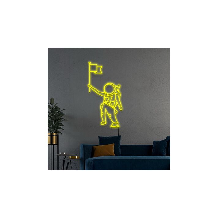 Landed Astronaut Neon Sign Perfect for space enthusiasts