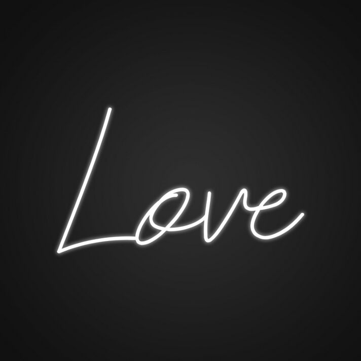 Simple Love Lighted Neon Sign Add a minimalist romantic touch
