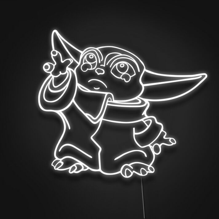 Mandalorian Baby Yoda Neon Sign Perfect for Star Wars fans