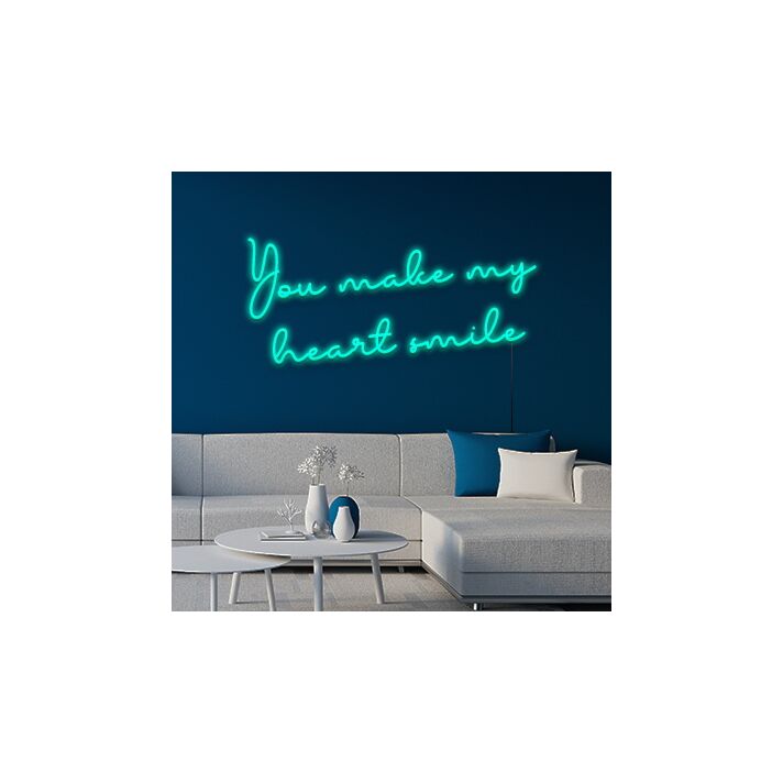 You Make My Heart Smile Neon Sign Perfect for romantic settings