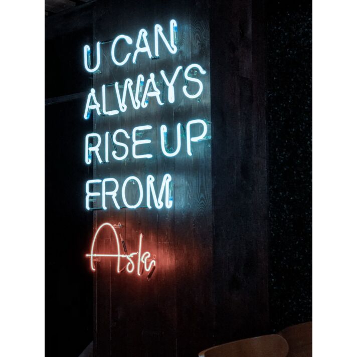 You Can Always Rise Up From Ash Neon Sign Inspire resilience and rebirth